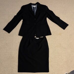 NWOT Calvin Klein Black Pinstripe Blazer and Skirt Set